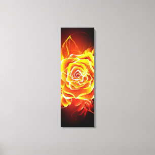 Blooming Fire Rose Canvas Print