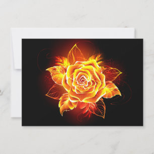 Blooming Fire Rose Card