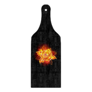 Blooming Fire Rose Cutting Board