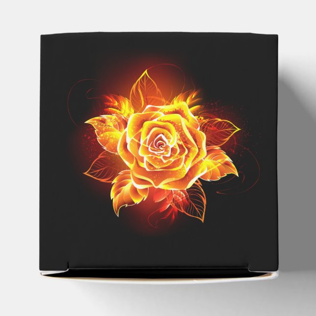 Blooming Fire Rose Favor Box (Top)