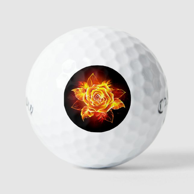 Blooming Fire Rose Golf Balls (Front)