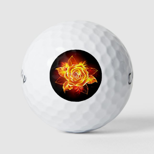 Blooming Fire Rose Golf Balls (Front)
