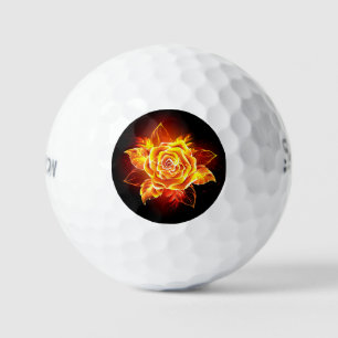 Blooming Fire Rose Golf Balls