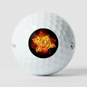 Blooming Fire Rose Golf Balls