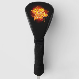 Blooming Fire Rose Golf Head Cover