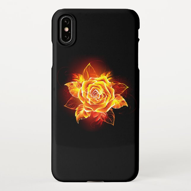 Blooming Fire Rose iPhone Case (Back)