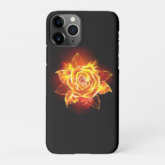 Blooming Fire Rose iPhone Case (Back)