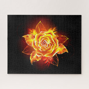 Blooming Fire Rose Jigsaw Puzzle