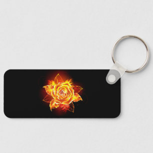 Blooming Fire Rose Keychain
