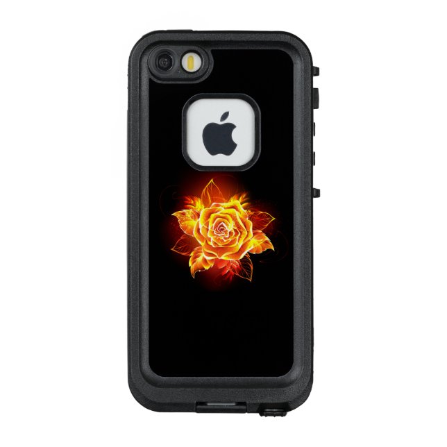 Blooming Fire Rose LifeProof iPhone Case (Back)