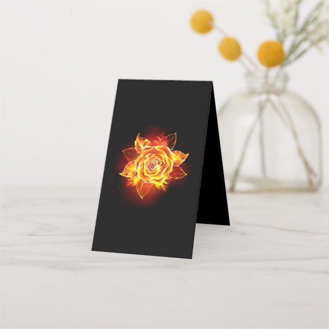 Blooming Fire Rose Loyalty Card (Back)