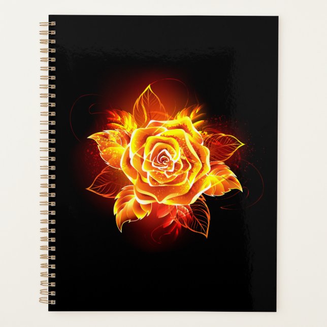 Blooming Fire Rose Planner (Front)