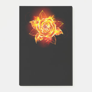 Blooming Fire Rose Post-it Notes