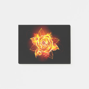 Blooming Fire Rose Post-it Notes