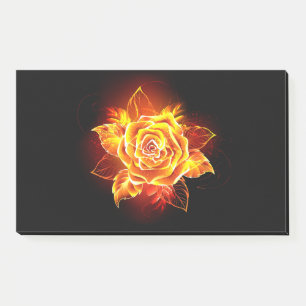 Blooming Fire Rose Post-it Notes