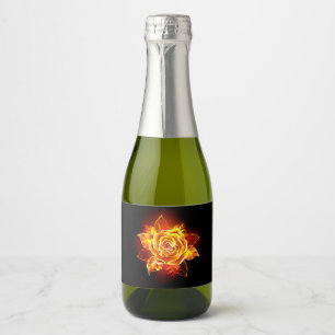 Blooming Fire Rose Sparkling Wine Label