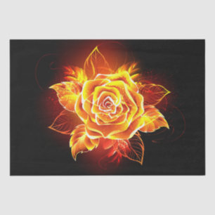 Blooming Fire Rose Tissue Paper