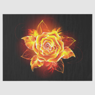 Blooming Fire Rose Tissue Paper