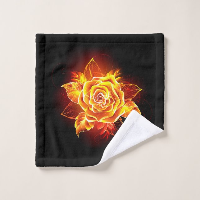 Blooming Fire Rose Wash Cloth (Wash Cloth)