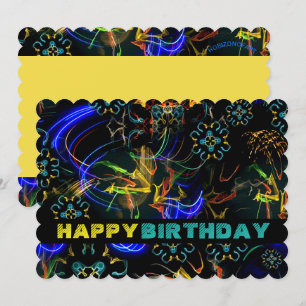 Blooming Fireworks Exotic Explosion Birthday Card