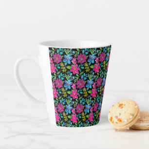Blooming flower garden chic floral foliage latte mug