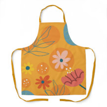 Blooming Flowers All Over Print Apron