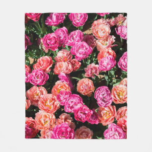 Blooming flowers make a floral background texture fleece blanket