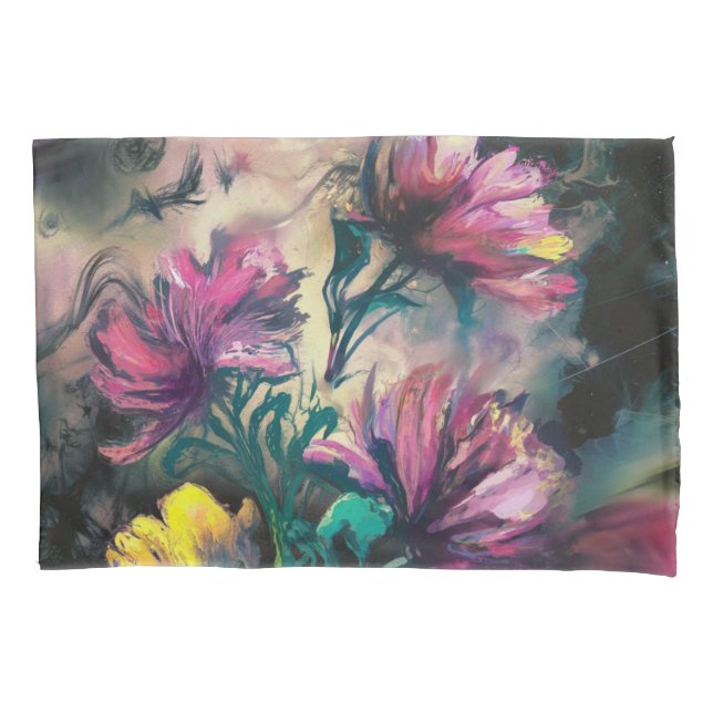 Blooming flowers pillowcase (Front)