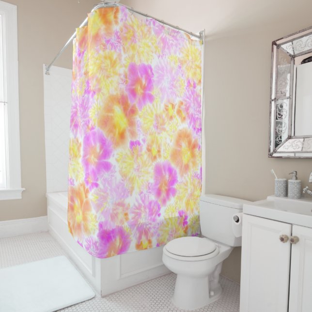 Blooming Flowers Shibori Floral Tie Dye Pattern  (In Situ)