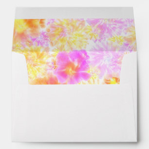 Blooming Flowers Shibori Floral Tie Dye Pattern Envelope