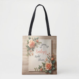 Blooming for Emily: A Personalized Bridal Shower Tote Bag
