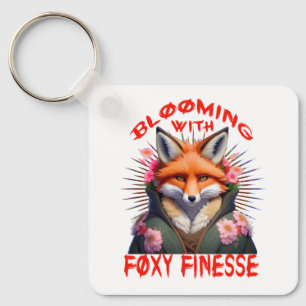 Blooming Fox Fashion Aesthetic Keychain