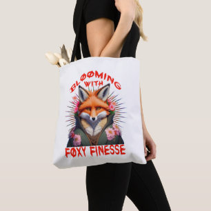 Blooming Fox Fashion Aesthetic Tote Bag