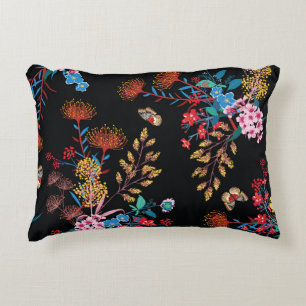 Blooming Garden Butterflies Liberty Style Accent Pillow