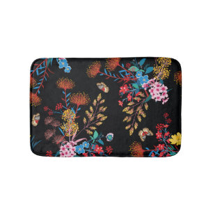 Blooming Garden Butterflies Liberty Style Bath Mat