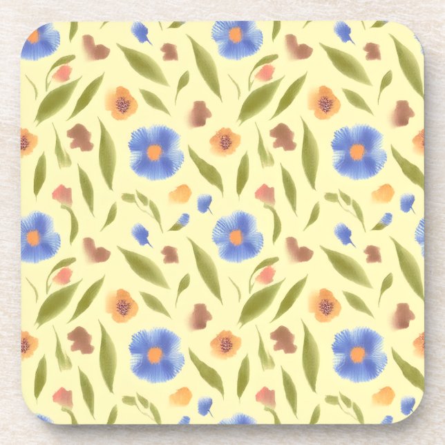 Blooming Garden Hard Plastic Coaster (Front)