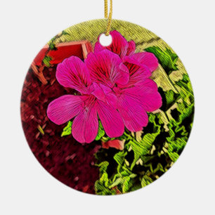 Blooming Garden Symphony Ceramic Ornament