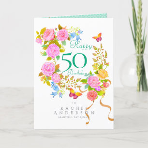Blooming Garden Yearly Birthday Holiday Card
