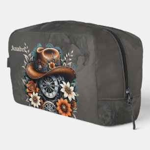 Blooming Gears: Steampunk cowboy style. Dopp Kit