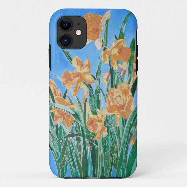 Blooming Golden Daffodils Bold Line Art Case-Mate iPhone Case (Back)