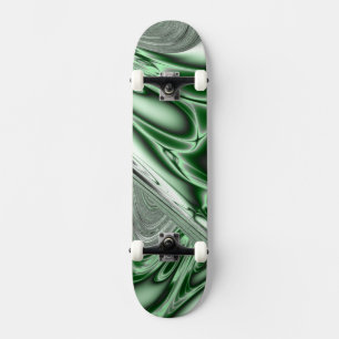 Blooming Green Fractal Skateboard