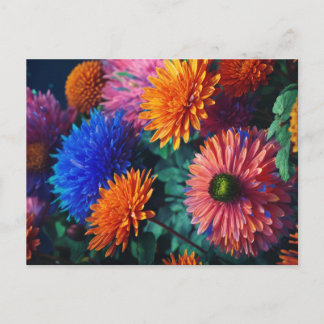 Blooming Greetings: Flower Design Postcard
