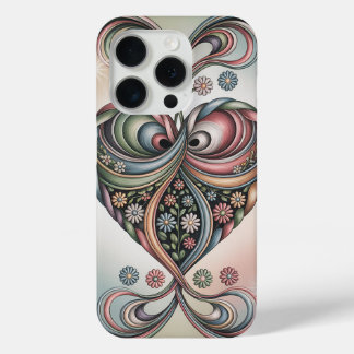 Blooming Heart - Quilled Paper Art Inspiration iPhone 15 Pro Case
