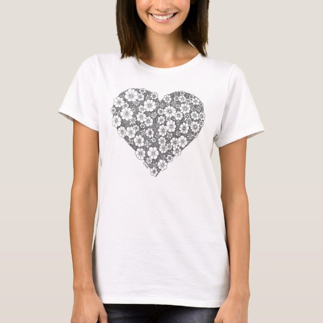 Blooming heart t-shirt (Front)