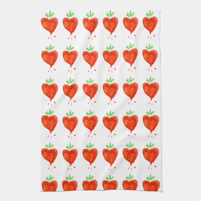 Blooming Hearts Kitchen Towel (Vertical)