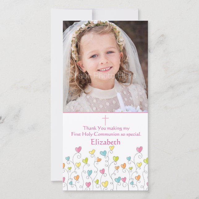 Blooming Hearts, Religious Photo Card (Front)