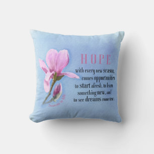 Blooming Hope Throw Pillow