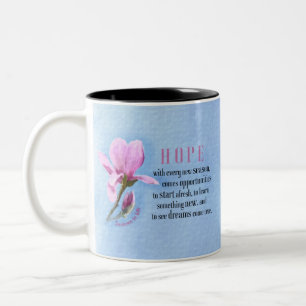Blooming Hope Two-Tone Coffee Mug