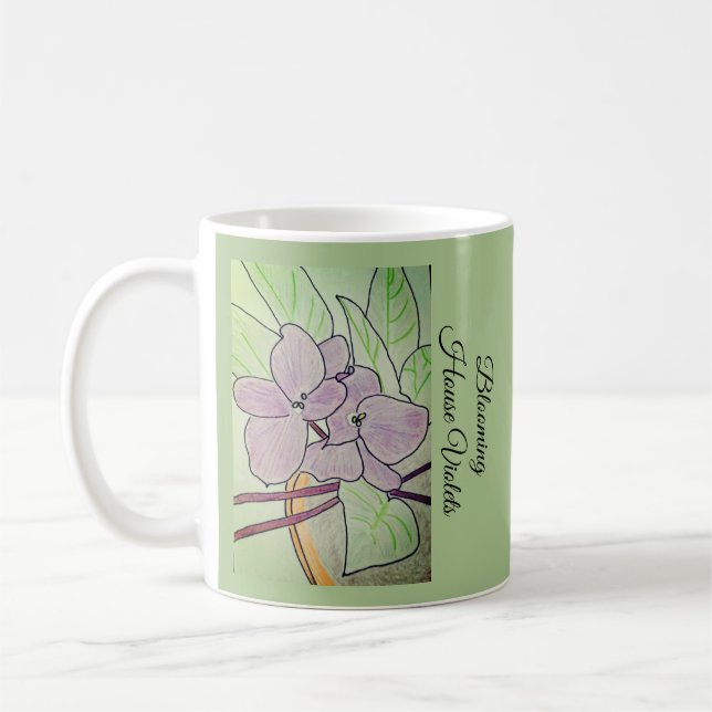Blooming House Violets  Coffee Mug (Left)