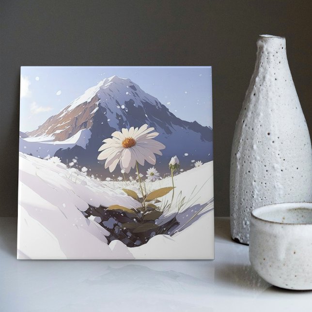 Blooming in Adversity A Snowy Mountain Daisy Tile (Creator Uploaded)